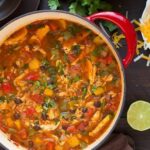 Chicken Fajita and Rice Soup